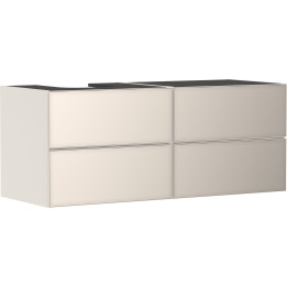 HG Xevolos E Szafka pod szlifowaną umywalkę wpuszczaną w blat/nablatową po lewej str. z 4 sz. 1370/550, Piaskowy Beż Mat. Kol. f