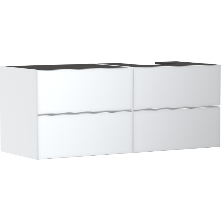HG Xevolos E Szafka pod szlifowaną umywalkę wpuszczaną w blat/nablatową po prawej str. z 4 sz. 1370/550, Biały Mat. Kolor frontu