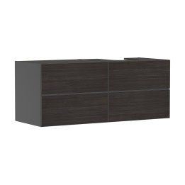 HG Xevolos E Szafka pod szlifowaną umywalkę wpuszczaną w blat/nablatową po prawej str. z 4 sz. 1370/550, Szary Łupek Mat. Kolor 
