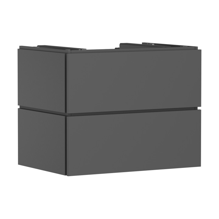 HG Xilesa E Szafka pod szlifowaną umywalkę wpuszczaną w blat/nablatową z 2 szufladami 780/550, Szary Łupek Matowy