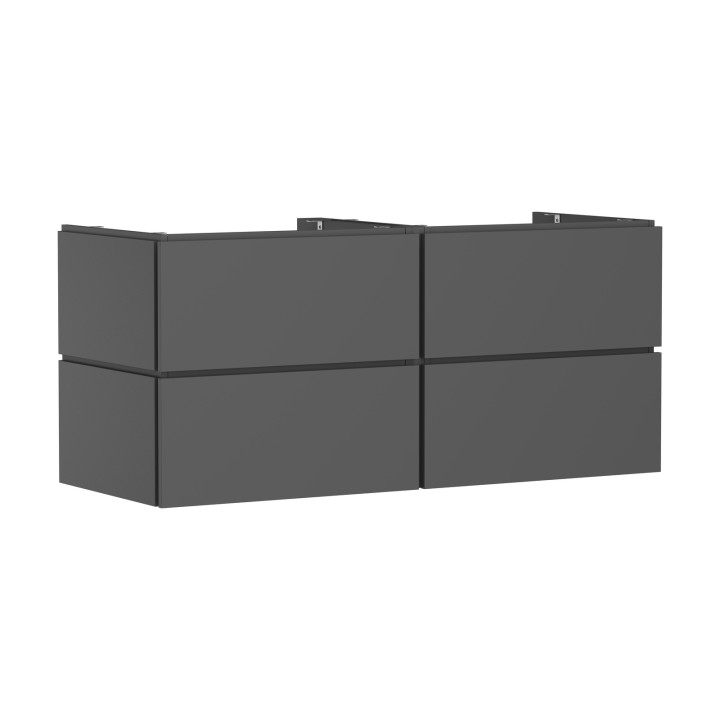 HG Xilesa E Szafka pod szlifowaną umywalkę wpuszczaną w blat/nablatową z 4 szufladami 1375/550, Szary Łupek Matowy