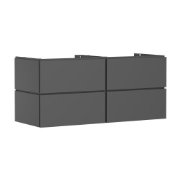 HG Xilesa E Szafka pod szlifowaną umywalkę wpuszczaną w blat/nablatową z 4 szufladami PushOpen 1375/550, Szary Łupek Matowy