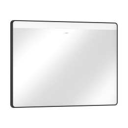 HG Xarita Lite Q Lustro z górnym oświetleniem LED 1000/30, włącznik ścienny, Czarny Matowy