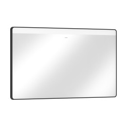 HG Xarita Lite Q Lustro z górnym oświetleniem LED 1200/30, włącznik ścienny, Czarny Matowy