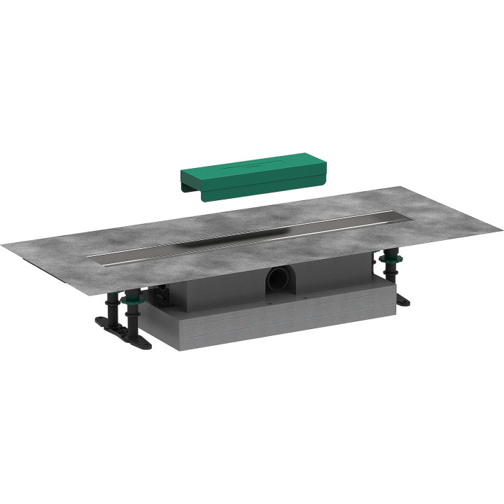 HG uBox universal Kompletny zestaw do odpływów liniowych 600, niski