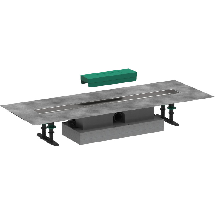 HG uBox universal Kompletny zestaw do odpływów liniowych 700, niski