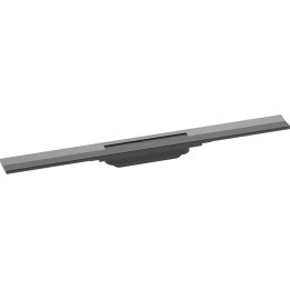 HG RainDrain Flex Element zewnętrzny odpływu liniowego 700 z możliwością przycięcia, montaż odsunięty od ściany, Czarny Chrom Sz