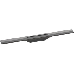 HG RainDrain Flex Element zewnętrzny odpływu liniowego 700 z możliwością przycięcia, montaż odsunięty od ściany, Czarny Chrom Sz