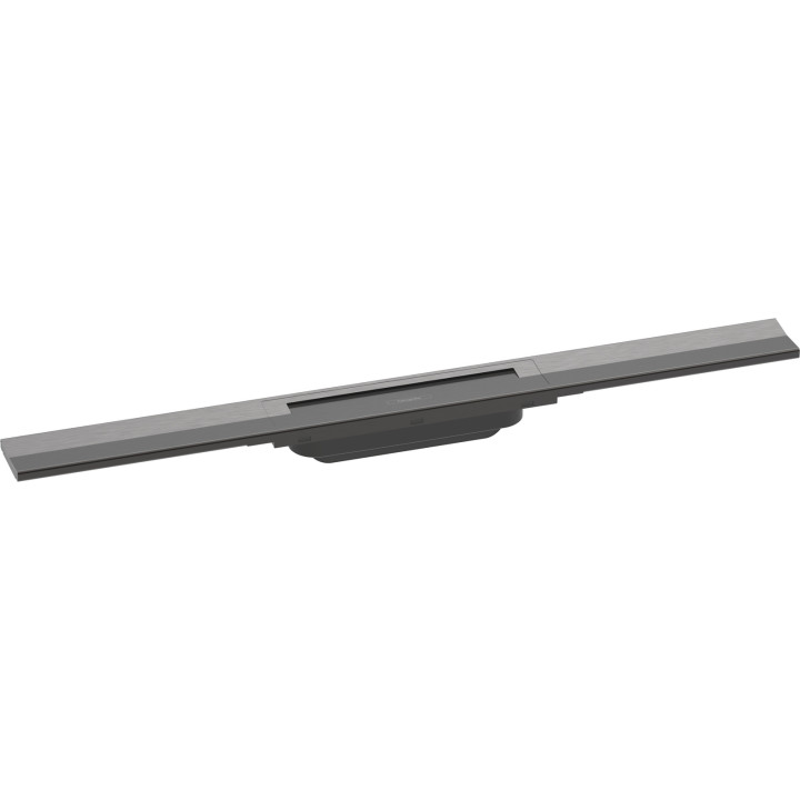HG RainDrain Flex Element zewnętrzny odpływu liniowego 700 z możliwością przycięcia, montaż odsunięty od ściany, Czarny Chrom Sz