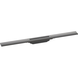 HG RainDrain Flex Element zewnętrzny odpływu liniowego 800 z możliwością przycięcia, montaż odsunięty od ściany, Czarny Chrom Sz