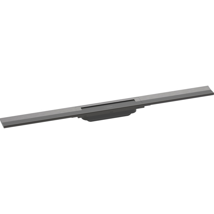 HG RainDrain Flex Element zewnętrzny odpływu liniowego 800 z możliwością przycięcia, montaż odsunięty od ściany, Czarny Chrom Sz