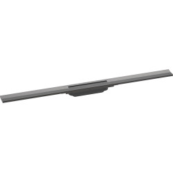 HG RainDrain Flex Element zewnętrzny odpływu liniowego 900 z możliwością przycięcia, montaż odsunięty od ściany, Czarny Chrom Sz