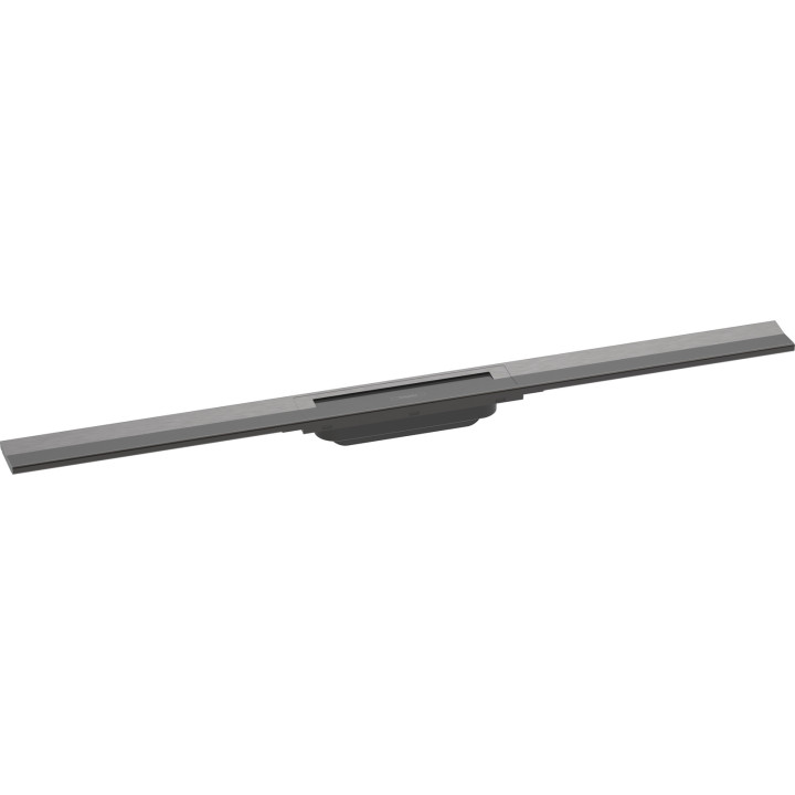 HG RainDrain Flex Element zewnętrzny odpływu liniowego 900 z możliwością przycięcia, montaż odsunięty od ściany, Czarny Chrom Sz