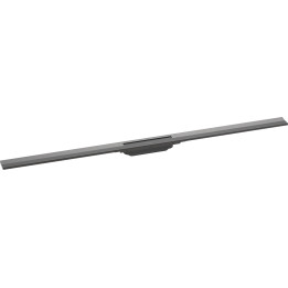 HG RainDrain Flex Element zewnętrzny odpływu liniowego 1200 z możliwością przycięcia, montaż odsunięty od ściany, Czarny Chrom S