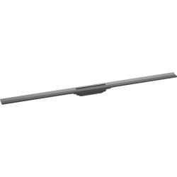 HG RainDrain Flex Element zewnętrzny odpływu liniowego 1200 z możliwością przycięcia, montaż odsunięty od ściany, Czarny Chrom S