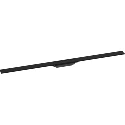HG RainDrain Flex Element zewnętrzny odpływu liniowego 1200 z możliwością przycięcia, montaż odsunięty od ściany, Czarny Matowy