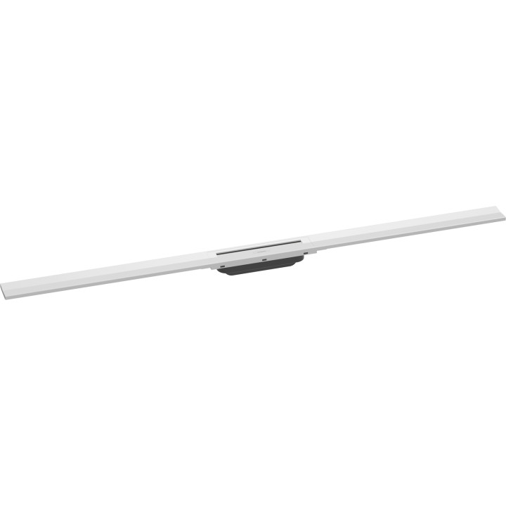 HG RainDrain Flex Element zewnętrzny odpływu liniowego 1200 z możliwością przycięcia, montaż odsunięty od ściany, Biały Matowy