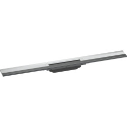 HG RainDrain Flex Element zewnętrzny odpływu liniowego 800 z możliwością przycięcia, montaż przyścienny, Chrom