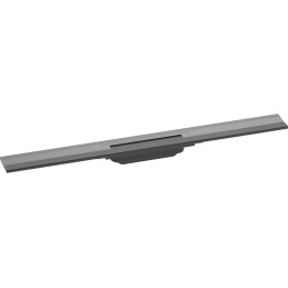 HG RainDrain Flex Element zewnętrzny odpływu liniowego 800 z możliwością przycięcia, montaż przyścienny, Czarny Chrom Szczotkowa