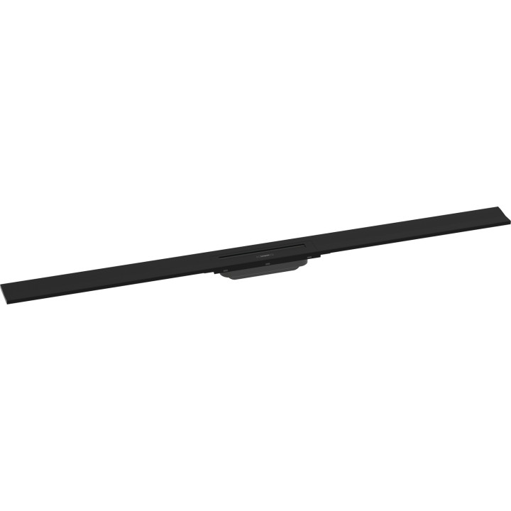 HG RainDrain Flex Element zewnętrzny odpływu liniowego 1200 z możliwością przycięcia, montaż przyścienny, Czarny Matowy
