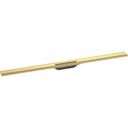 HG RainDrain Flex Element zewnętrzny odpływu liniowego 1200 z możliwością przycięcia, montaż przyścienny, Złoty Optyczny Polerow
