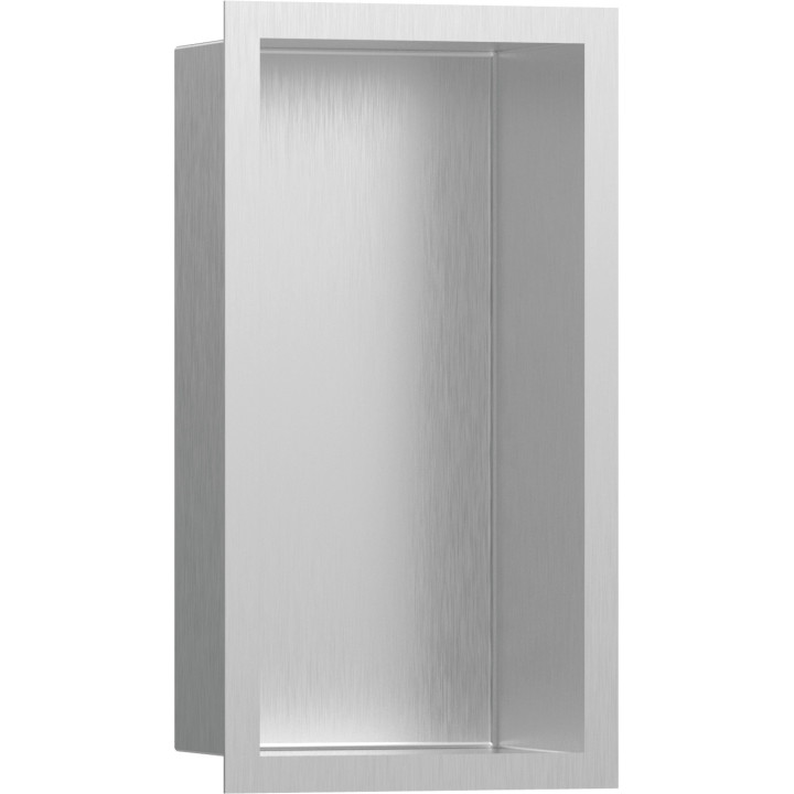 HG XtraStoris Individual Wnęka ścienna Stal Szlachetna Szczotkowana z ozdobną ramką 300/150/100, Stal Szlachetna Szczotkowana