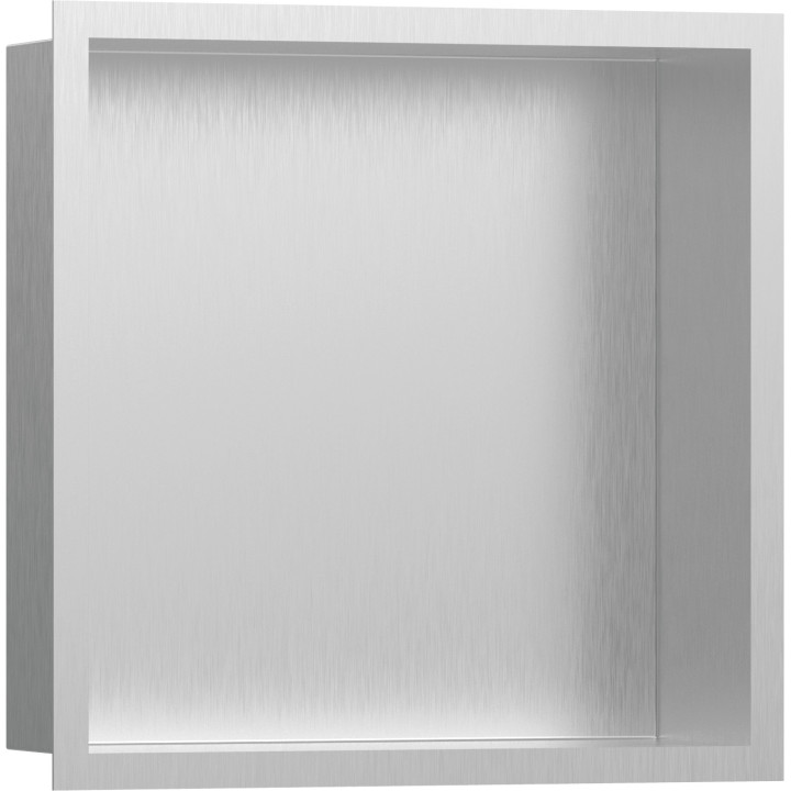 HG XtraStoris Individual Wnęka ścienna Stal Szlachetna Szczotkowana z ozdobną ramką 300/300/100, Stal Szlachetna Szczotkowana