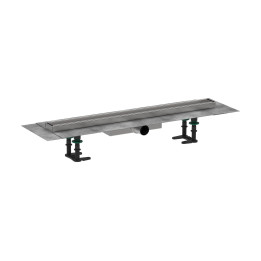 HG RainDrain Compact Kompletny odpływ liniowy 700, ruszt do wyłożenia płytkami, niski