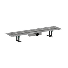 HG RainDrain Compact Kompletny odpływ liniowy 800, ruszt ozdobny, standardowy, Stal Szlachetna Szczotkowana