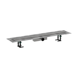 HG RainDrain Compact Kompletny odpływ liniowy 900, ruszt ozdobny, standardowy, Stal Szlachetna Szczotkowana