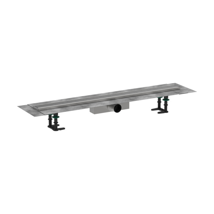 HG RainDrain Compact Kompletny odpływ liniowy 900, ruszt ozdobny, standardowy, Stal Szlachetna Szczotkowana
