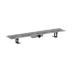 HG RainDrain Compact Kompletny odpływ liniowy 1000, ruszt ozdobny, standardowy, Stal Szlachetna Szczotkowana