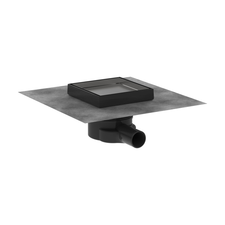 HG RainDrain Point Kompletny odpływ punktowy 150/150, ruszt ozdobny/do wyłożenia płytkami, Stal Szlachetna Szczotkowana