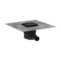 HG RainDrain Brilliance Kompletny odpływ punktowy 100/100, ruszt ozdobny/do wyłożenia płytkami, Czarny Matowy