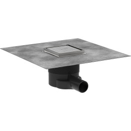 HG RainDrain Brilliance Kompletny odpływ punktowy 100/100, ruszt ozdobny/do wyłożenia płytkami, Stal Szlachetna Szczotkowana