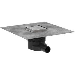 HG RainDrain Brilliance Kompletny odpływ punktowy 100/100, ruszt ozdobny/do wyłożenia płytkami, Stal Szlachetna Szczotkowana