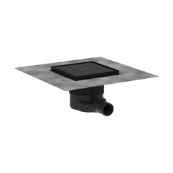 HG RainDrain Brilliance Kompletny odpływ punktowy 150/150, ruszt ozdobny/do wyłożenia płytkami, Czarny Matowy
