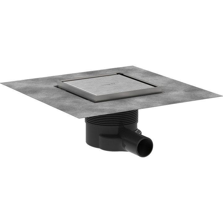 HG RainDrain Brilliance Kompletny odpływ punktowy 150/150, ruszt ozdobny/do wyłożenia płytkami, Stal Szlachetna Szczotkowana