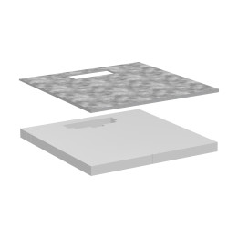 HG RainDrain Board Brodzik podpłytkowy 1000/1000 z zestawem instalacyjnym