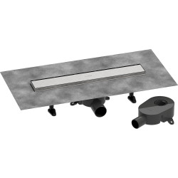 HG RainDrain Go Kompletny odpływ liniowy 500, ruszt ozdobny/do wyłożenia płytkami, standardowy/niski, Stal Szlachetna Szczotkowa