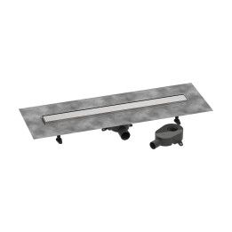 HG RainDrain Go Kompletny odpływ liniowy 800, ruszt ozdobny/do wyłożenia płytkami, standardowy/niski, Stal Szlachetna Szczotkowa