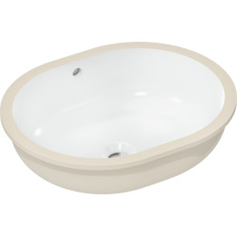 HG Xuniva U Umywalka podblatowa 450/350 bez otworu na baterię, z przelewem, Biały