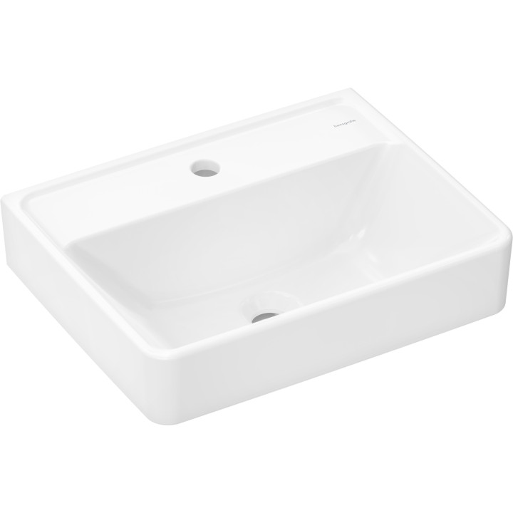 HG Xanuia Q Mała umywalka wisząca 500/390 z otworem na baterię, bez przelewu, Biały