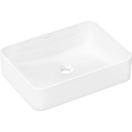 HG Xuniva Q Umywalka nablatowa 550/400 bez otwor na baterię, bez przelewu, SmartClean, Biały