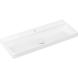 HG Xelu Q Umywalka wpuszczana w blat 1200/480, szlifowana z otworem na baterię, bez przelewu, SmartClean, Biały