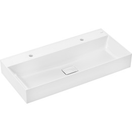 HG Xevolos E Umywalka wpuszczana w blat 1000/480, szlifowana z 2 otworami na baterie, bez przelewu, SmartClean, Biały