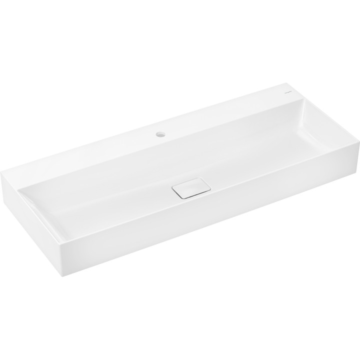 HG Xevolos E Umywalka wisząca 1200/480 z otworem na baterię, bez przelewu, SmartClean, Biały