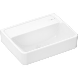 HG Xanuia Q Mała umywalka wisząca 450/340 bez otworu na baterię, bez przelewu, SmartClean, Biały