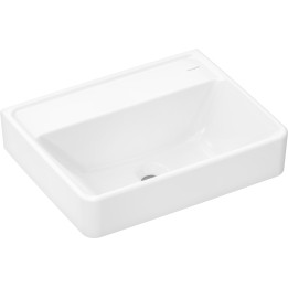 HG Xanuia Q Mała umywalka wisząca 500/390 bez otworu na baterię, bez przelewu, SmartClean, Biały