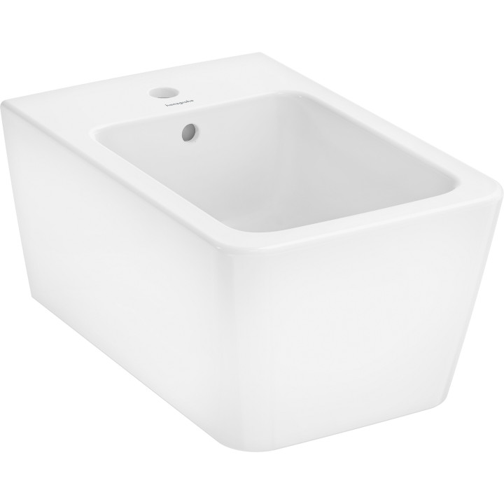 HG EluPura Q Bidet wiszący 540 z otworem na baterię, z przelewem, SmartClean, Biały